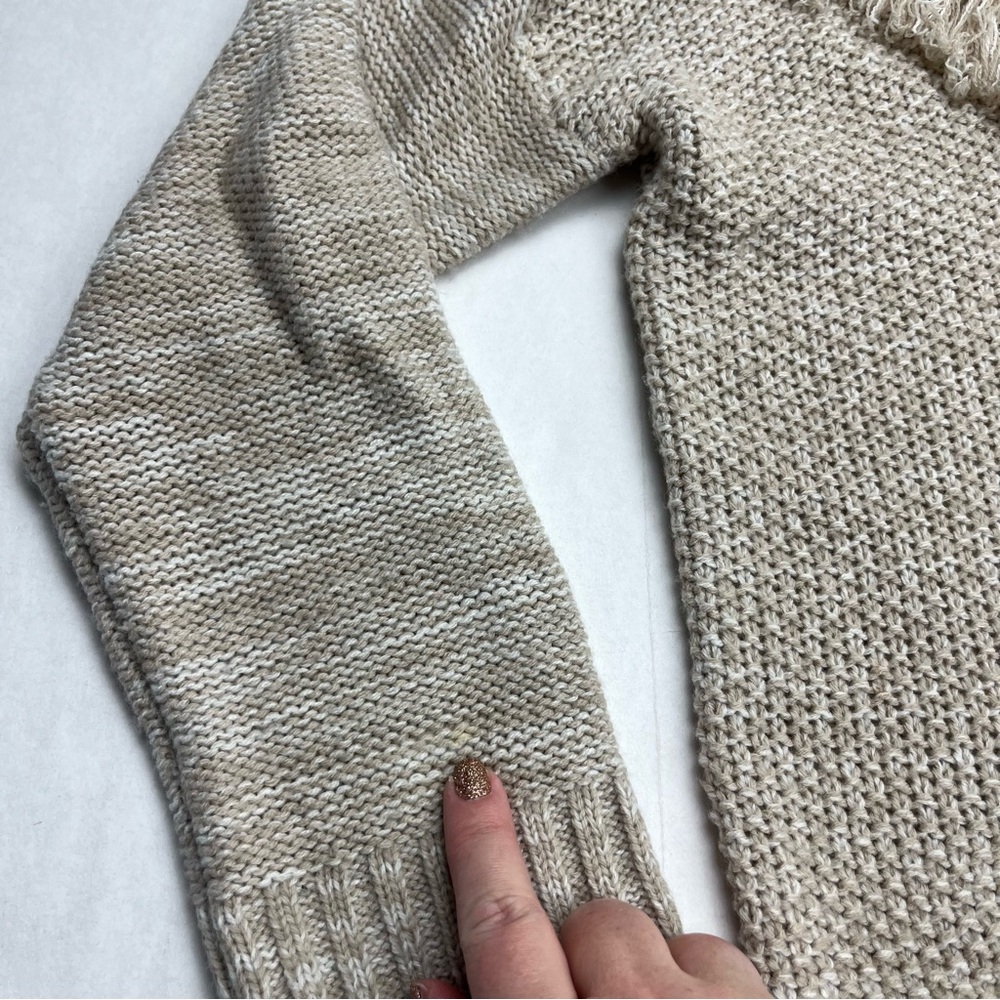 Snails & Cinnamon Heathered Tan Sweater Womens Size Large‎ Cable Knit *TINY FLAW - Picture 8 of 11